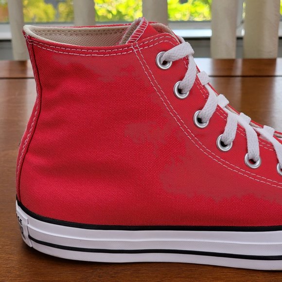 Converse Chuck Taylor All Star Seasonal Hi Canvas 168572F Carmine Pink  Size 9.5 - Picture 8 of 12